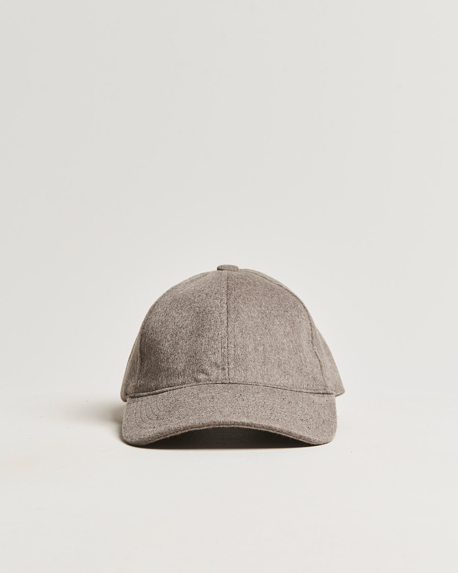 Homme | Casquettes | Varsity Headwear | Cashmere Soft Front Baseball Cap Marble Beige