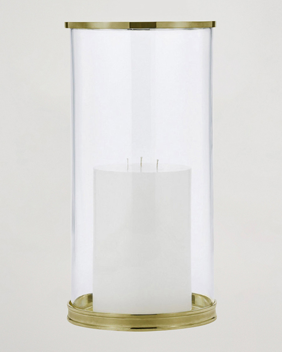 Homme | Ralph Lauren Home Modern Large Hurricane Lamp Brass  | Ralph Lauren Home | Modern Large Hurricane Lamp Brass 