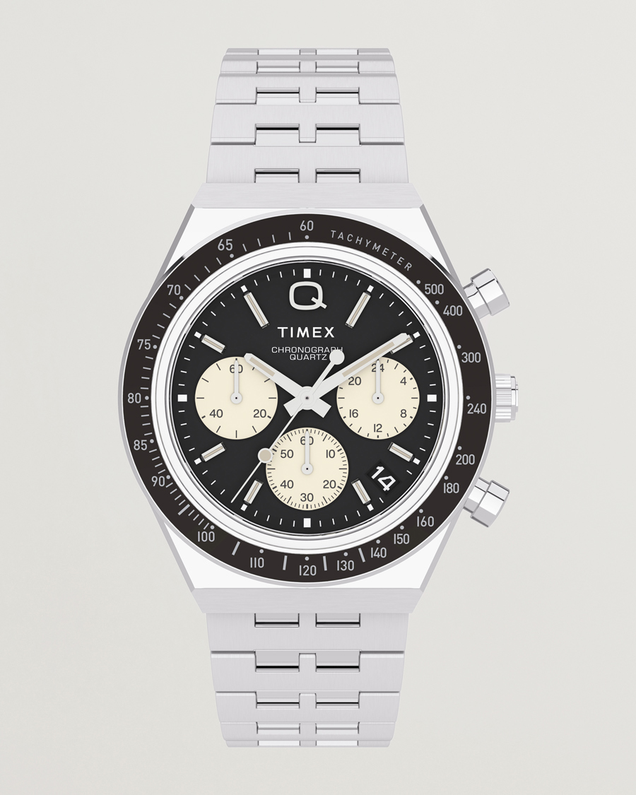 Homme | Timex Q Chronograph 40mm Black Dial | Timex | Q Chronograph 40mm Black Dial