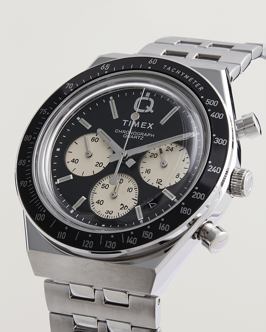 Homme | Timex Q Chronograph 40mm Black Dial | Timex | Q Chronograph 40mm Black Dial