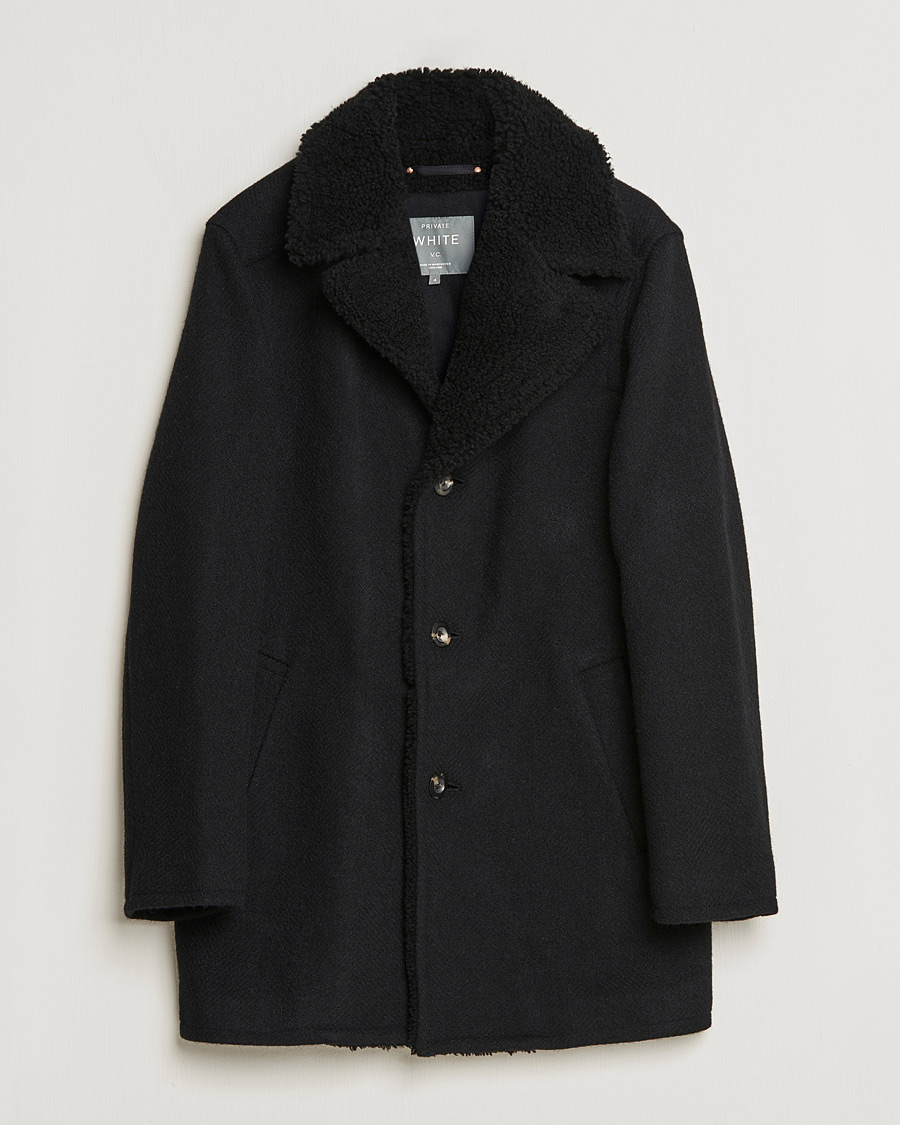 Homme | Manteaux Et Vestes | Private White V.C. | The Shearling Car Coat Navy