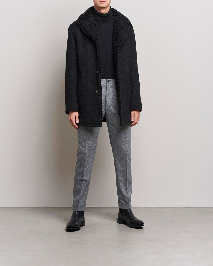 Homme | Manteaux Et Vestes | Private White V.C. | The Shearling Car Coat Navy