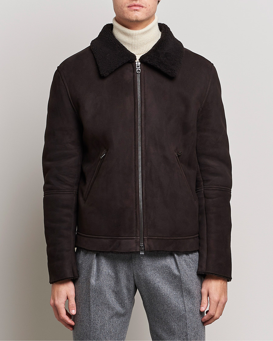 Homme | Manteaux Et Vestes | Private White V.C. | The Shearling Flight Jacket Brown