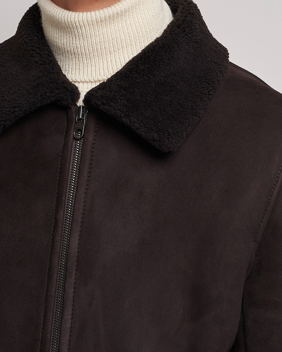 Homme | Manteaux Et Vestes | Private White V.C. | The Shearling Flight Jacket Brown