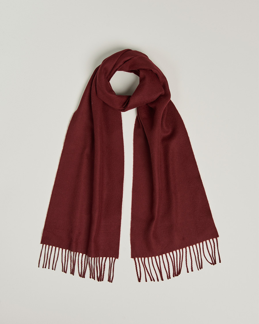 Homme | Begg & Co Vier Lambswool/Cashmere Solid Scarf Wine | Begg & Co | Vier Lambswool/Cashmere Solid Scarf Wine