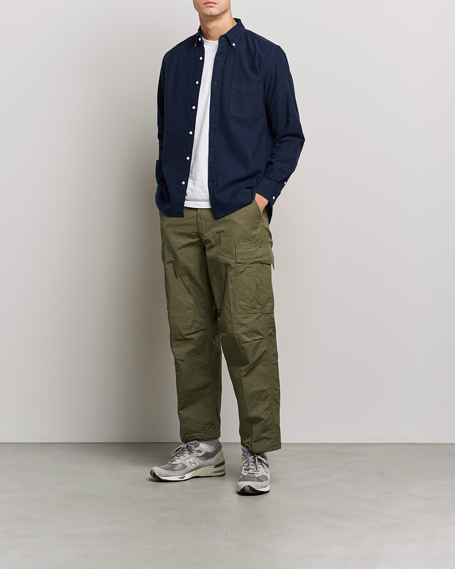 Homme | Chemises | BEAMS PLUS | Flannel Button Down Shirt Navy