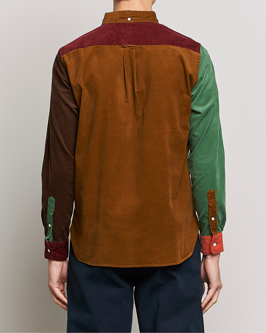 Homme | Chemises | BEAMS PLUS | Corduroy Panel Button Down Shirt Golden Brown