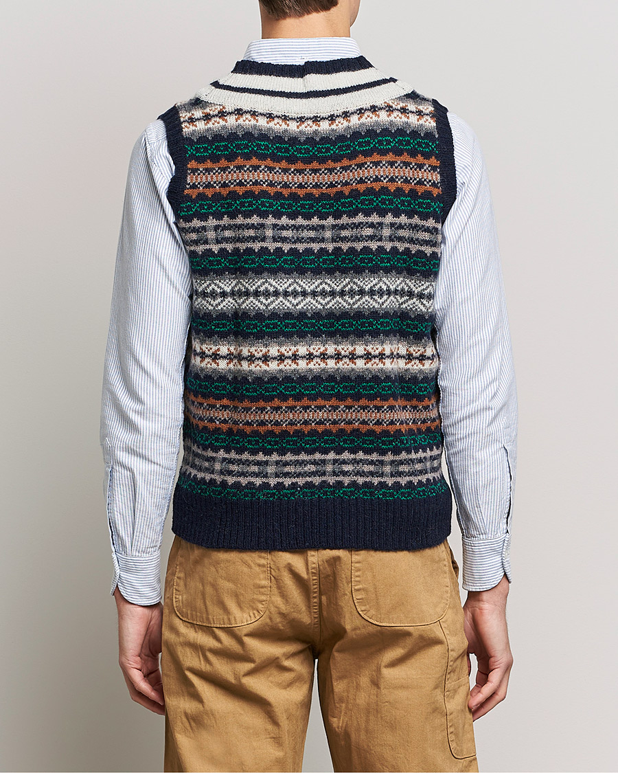 Homme | Pulls Et Tricots | BEAMS PLUS | Fairisle Cricket Knit Vest Navy