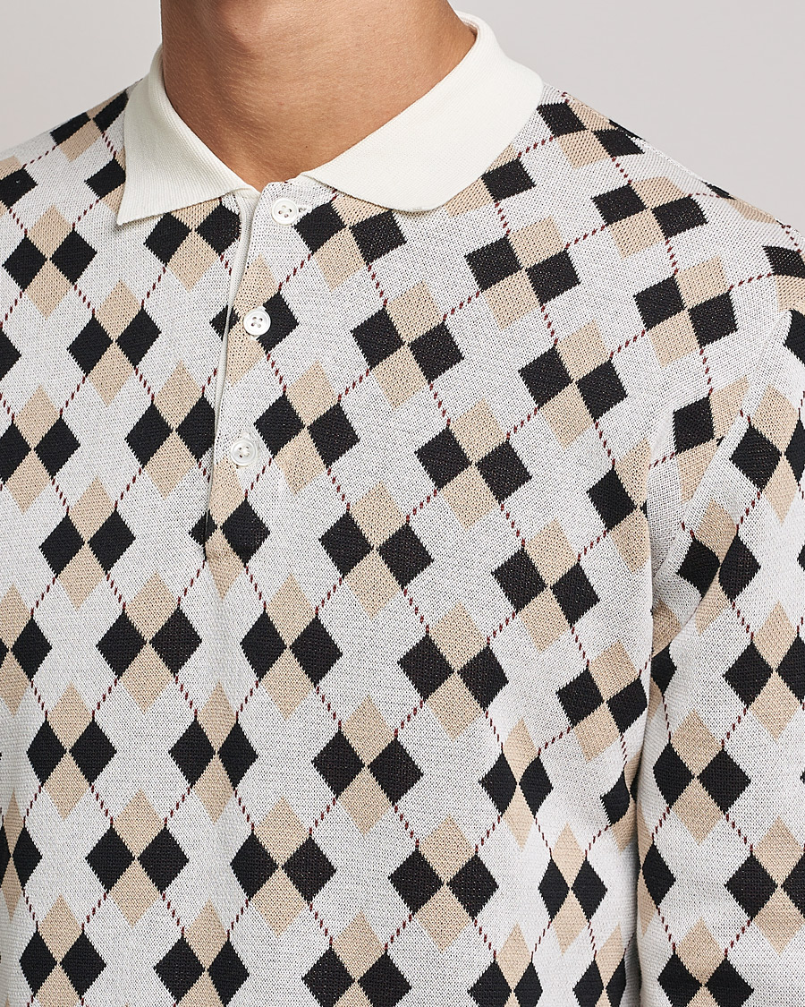 Homme | Pulls Et Tricots | BEAMS PLUS | Argyle Knitted Polo Off White