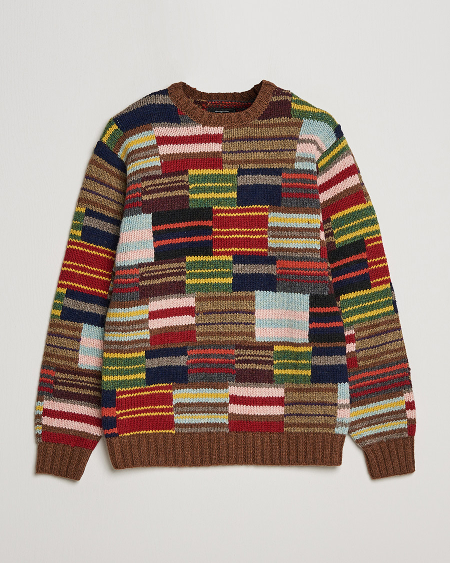 Homme | Pulls Et Tricots | BEAMS PLUS | Hand Knit Patchwork Sweater Multi Stripe