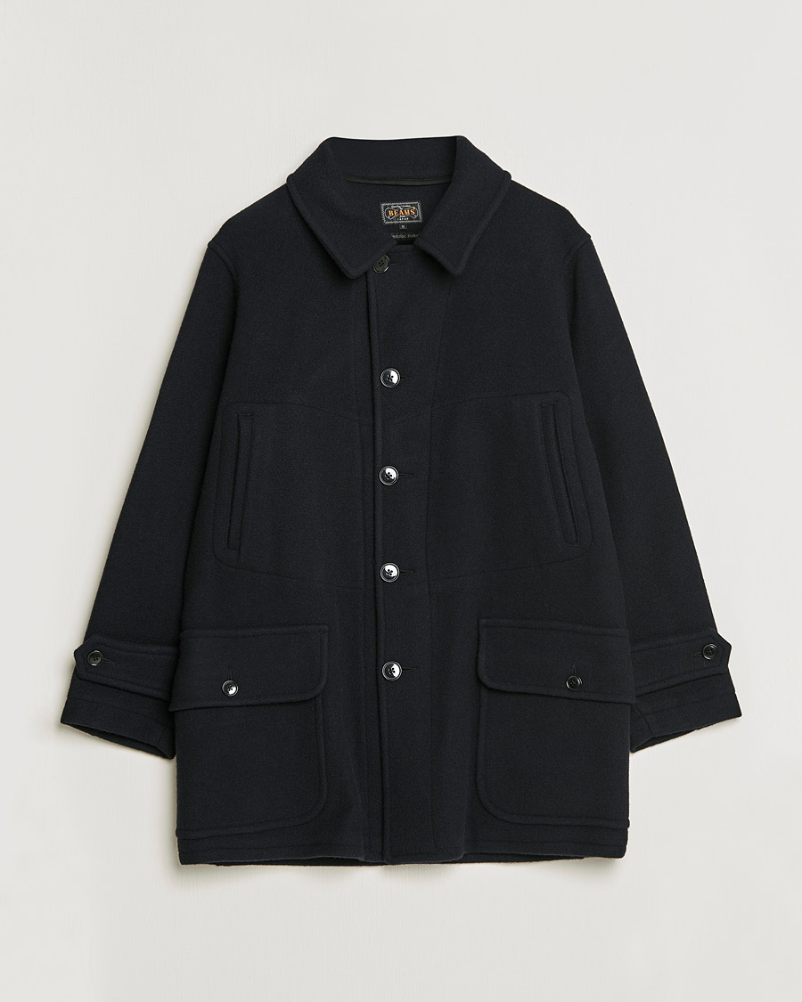 Homme | Manteaux Et Vestes | BEAMS PLUS | Heavy Melton Hunting Coat Navy
