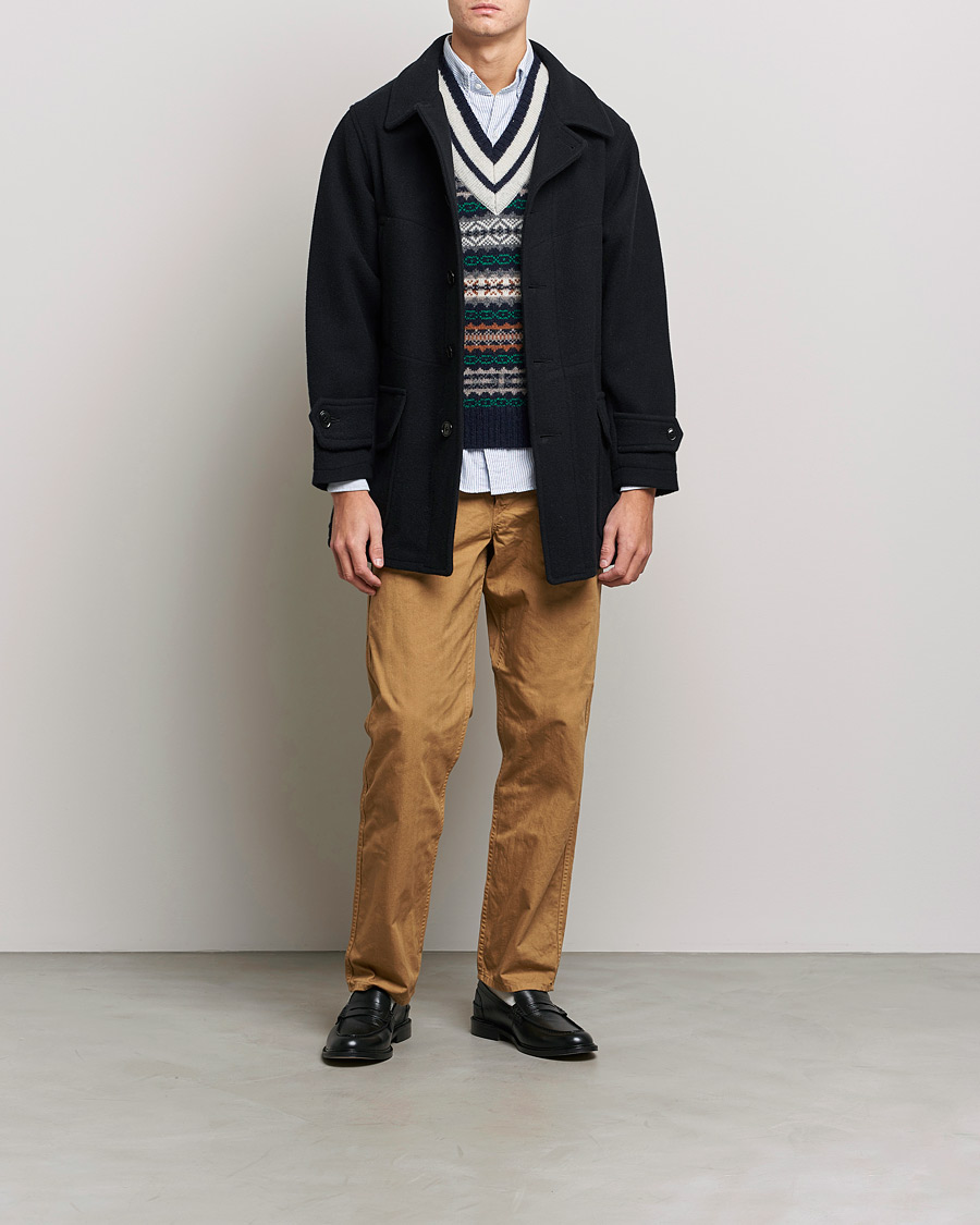 Homme | Manteaux Et Vestes | BEAMS PLUS | Heavy Melton Hunting Coat Navy