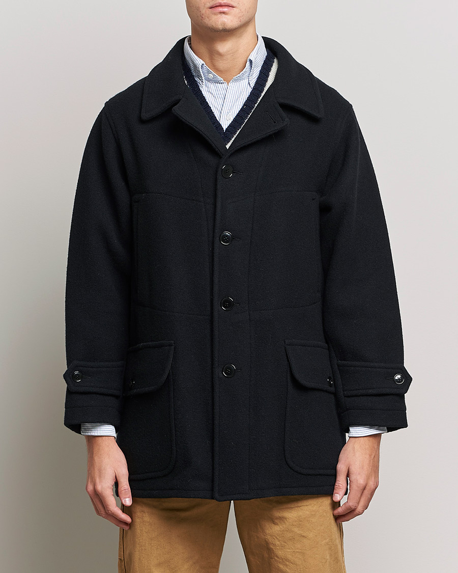 Homme | Manteaux Et Vestes | BEAMS PLUS | Heavy Melton Hunting Coat Navy