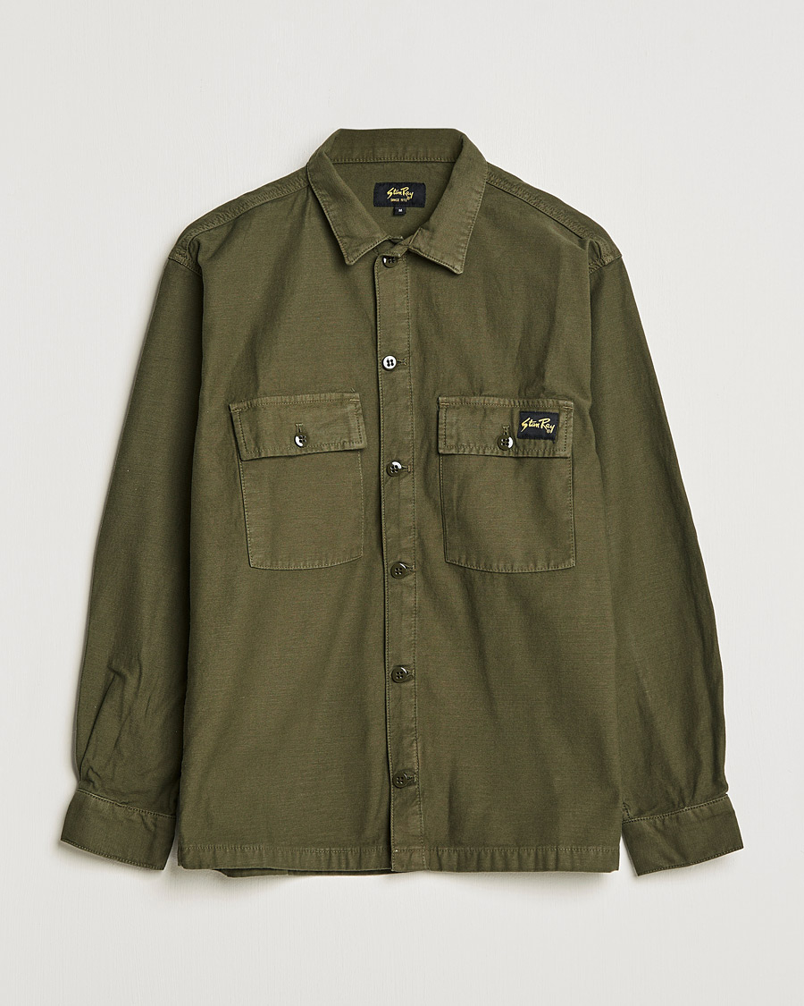 Homme | Chemises | Stan Ray | CPO Sateen Overshirt Dark Olive