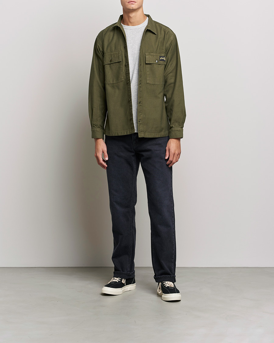 Homme | Chemises | Stan Ray | CPO Sateen Overshirt Dark Olive