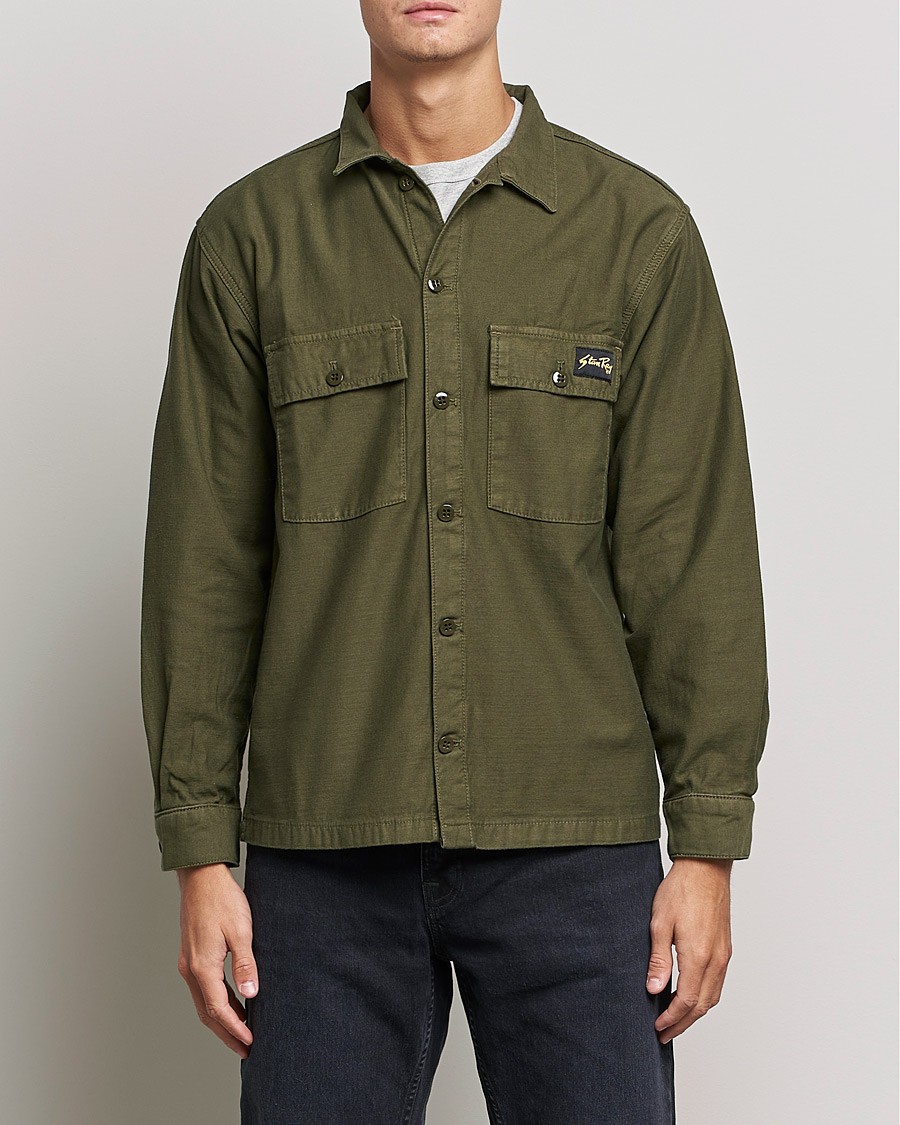 Homme | Chemises | Stan Ray | CPO Sateen Overshirt Dark Olive