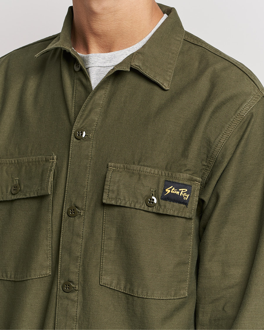 Homme | Chemises | Stan Ray | CPO Sateen Overshirt Dark Olive