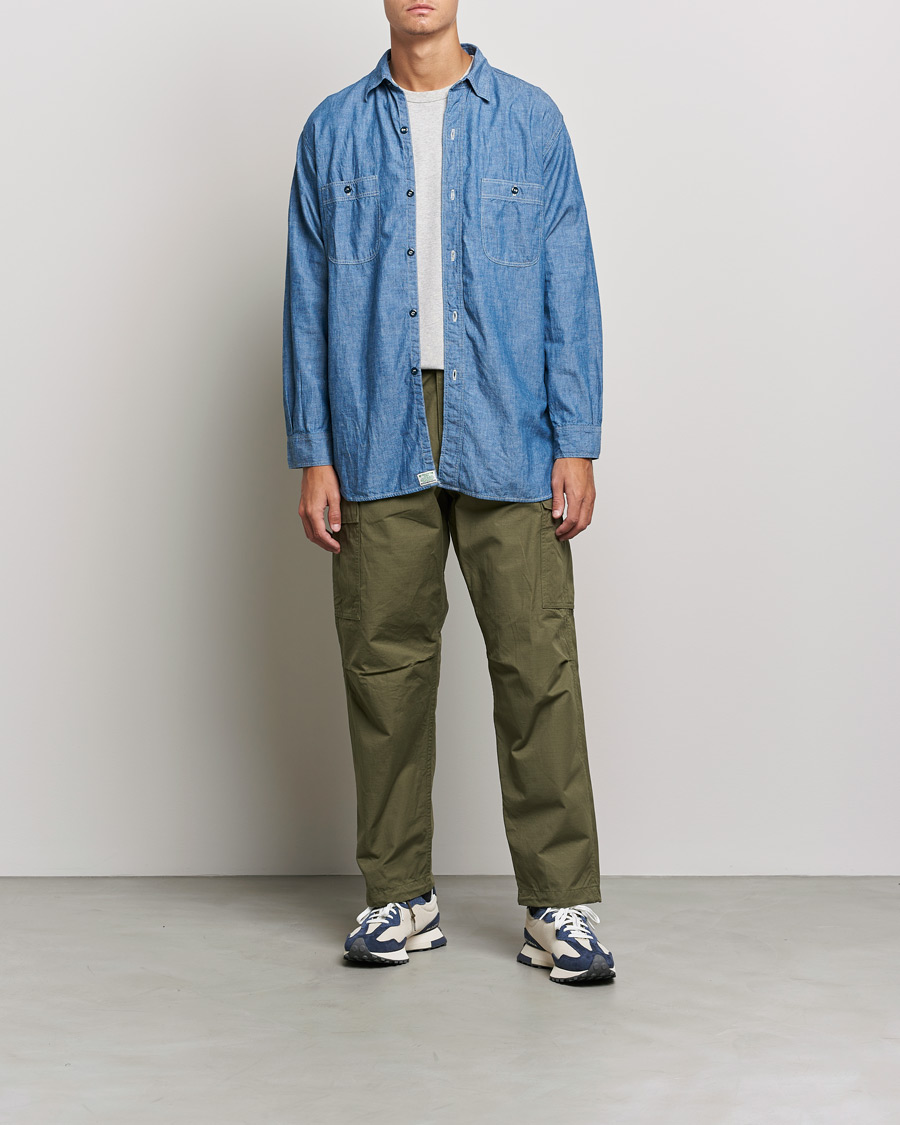 Homme | Chemises | orSlow | Chambray Work Shirt Light Blue