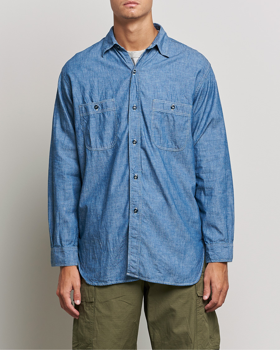 Homme | Chemises | orSlow | Chambray Work Shirt Light Blue