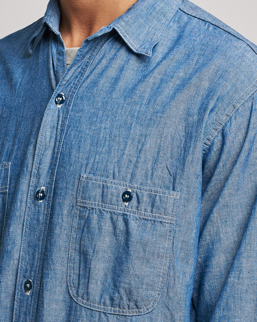 Homme | Chemises | orSlow | Chambray Work Shirt Light Blue