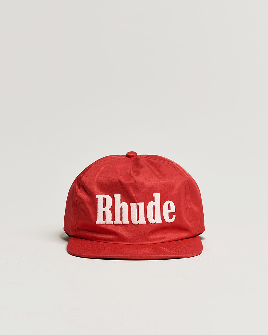 Homme | Rhude Satin Logo Cap Red/White | Rhude | Satin Logo Cap Red/White