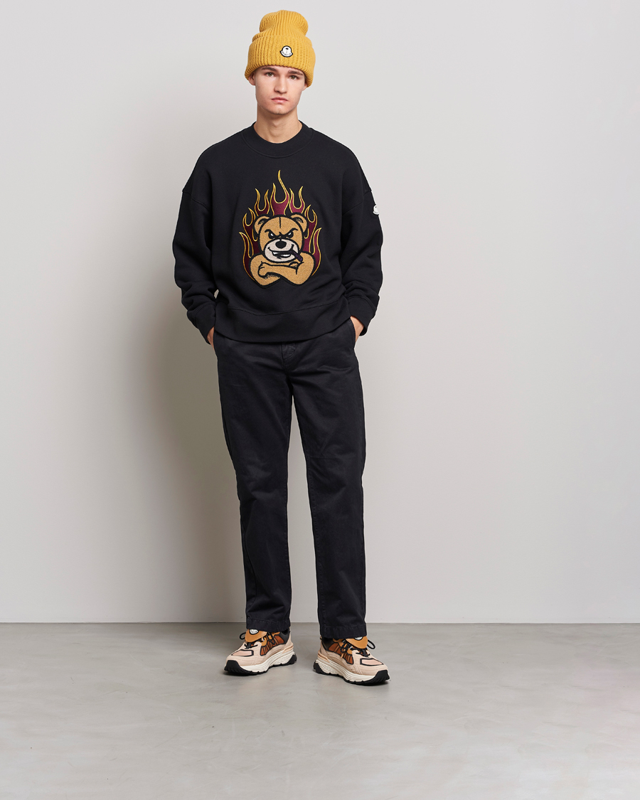 Homme | Pulls Et Tricots | Moncler Genius | 8 Palm Angels Bear Motif Sweatshirt Black