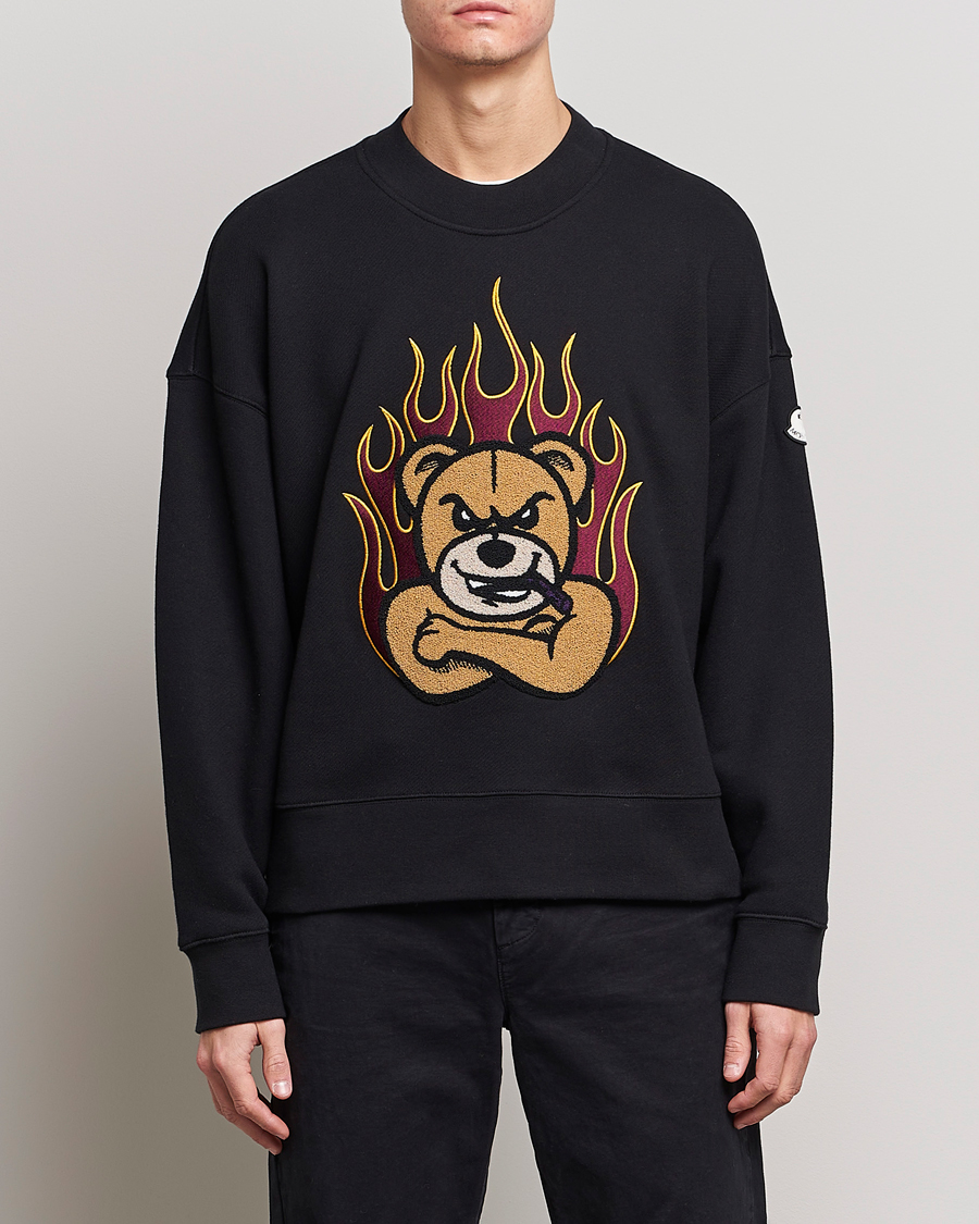 Homme | Pulls Et Tricots | Moncler Genius | 8 Palm Angels Bear Motif Sweatshirt Black