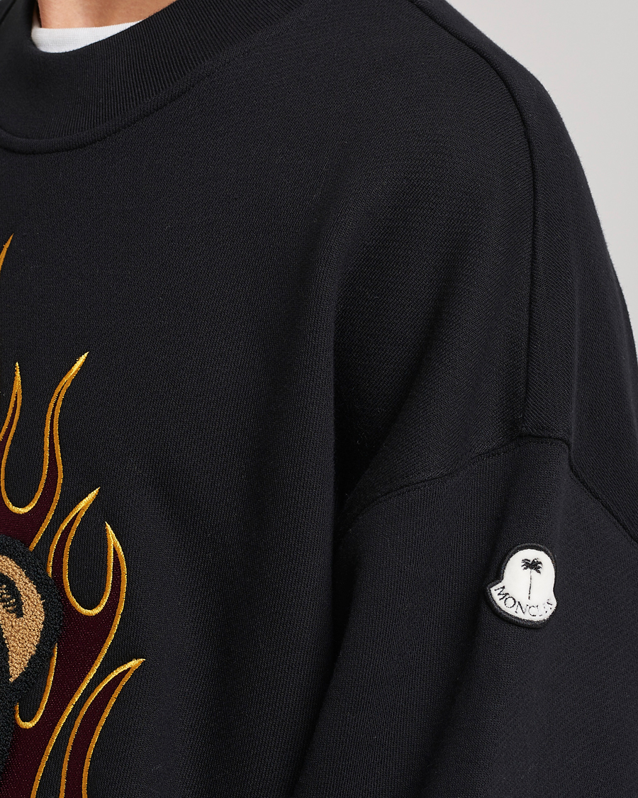 Homme | Pulls Et Tricots | Moncler Genius | 8 Palm Angels Bear Motif Sweatshirt Black