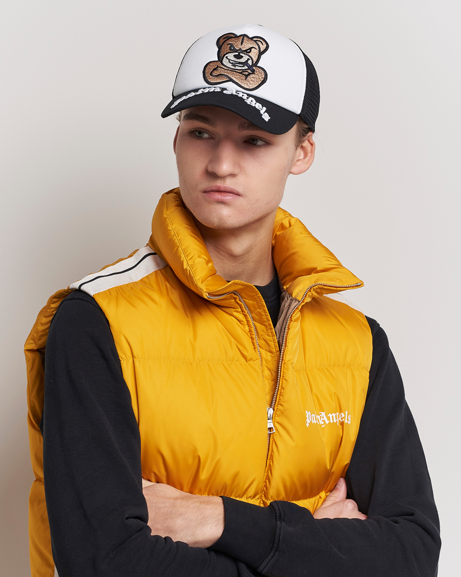 Homme | 8 Moncler Genius Palm Angels Bear Motif Baseball Cap White/Black | Moncler Genius | 8 Palm Angels Bear Motif Baseball Cap White/Black