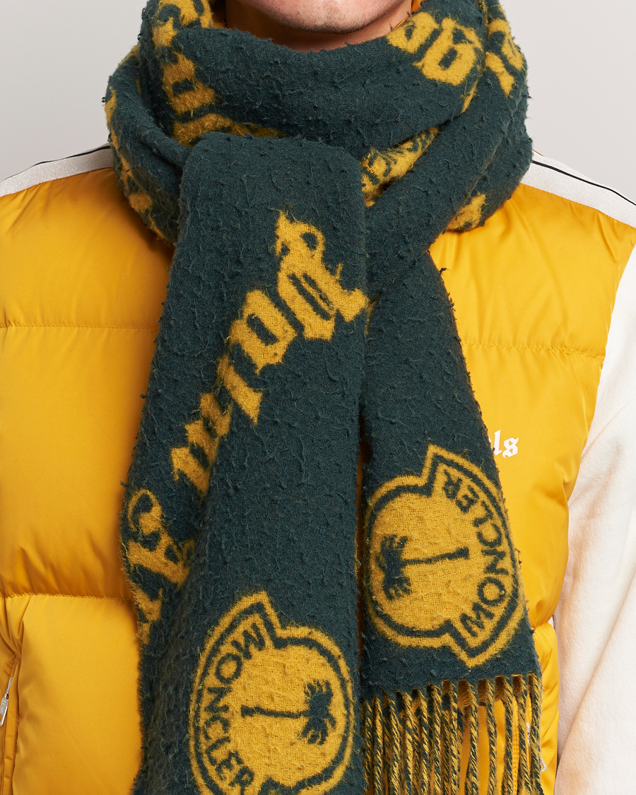 Homme | 8 Moncler Genius Palm Angels Wool Scarf Green | Moncler Genius | 8 Palm Angels Wool Scarf Green