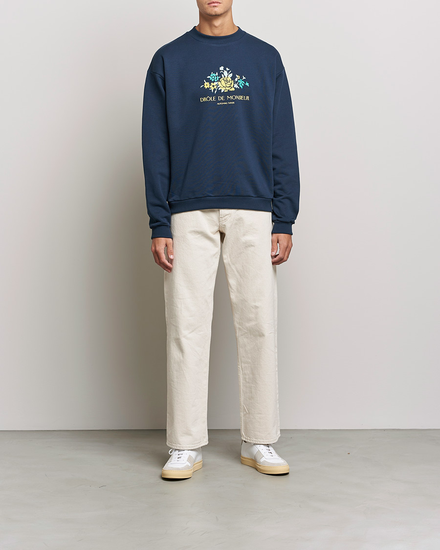 Homme | Pulls Et Tricots | Drôle de Monsieur | Fleur Sweatshirt Navy