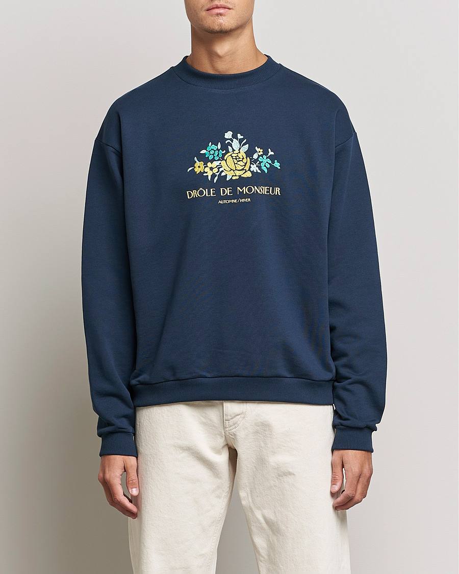 Homme | Pulls Et Tricots | Drôle de Monsieur | Fleur Sweatshirt Navy