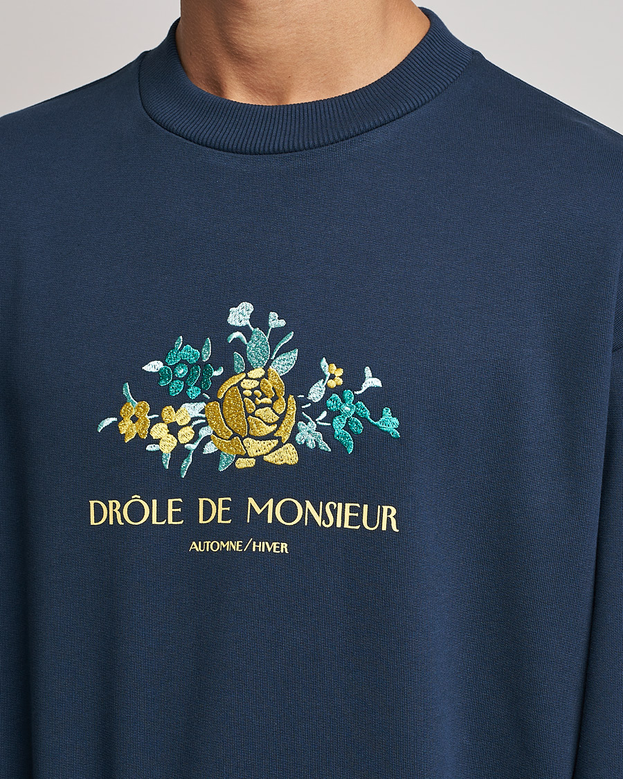 Homme | Pulls Et Tricots | Drôle de Monsieur | Fleur Sweatshirt Navy
