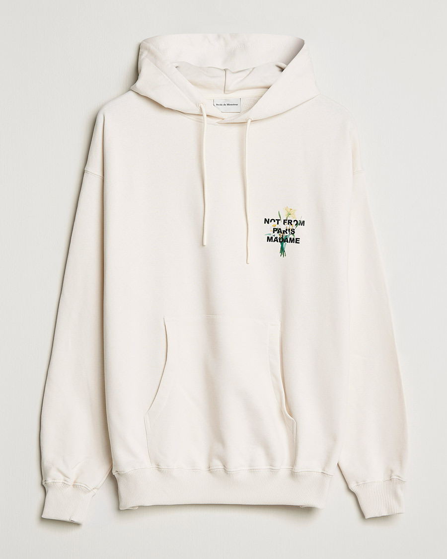 Homme | Pulls Et Tricots | Drôle de Monsieur | Fleur Slogan Hoodie Off White