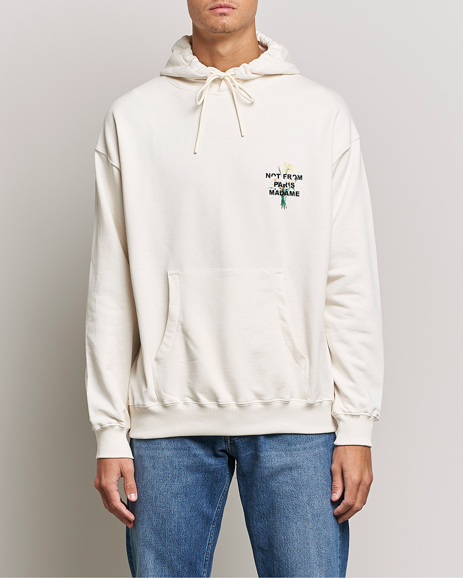Homme | Pulls Et Tricots | Drôle de Monsieur | Fleur Slogan Hoodie Off White