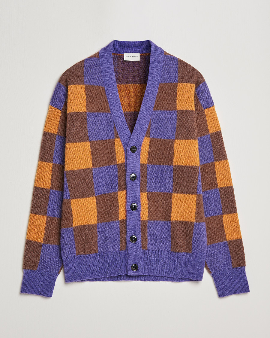 Homme | Pulls Et Tricots | Drôle de Monsieur | Le Cardigan Mohair Purple/Orange