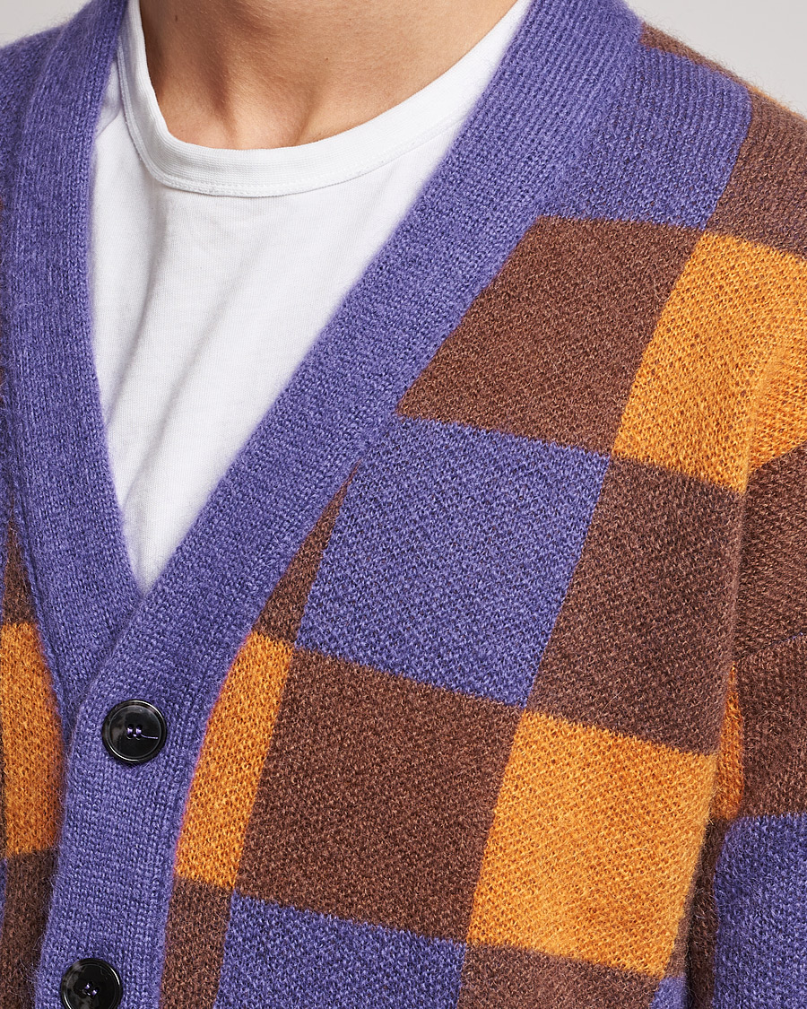 Homme | Pulls Et Tricots | Drôle de Monsieur | Le Cardigan Mohair Purple/Orange