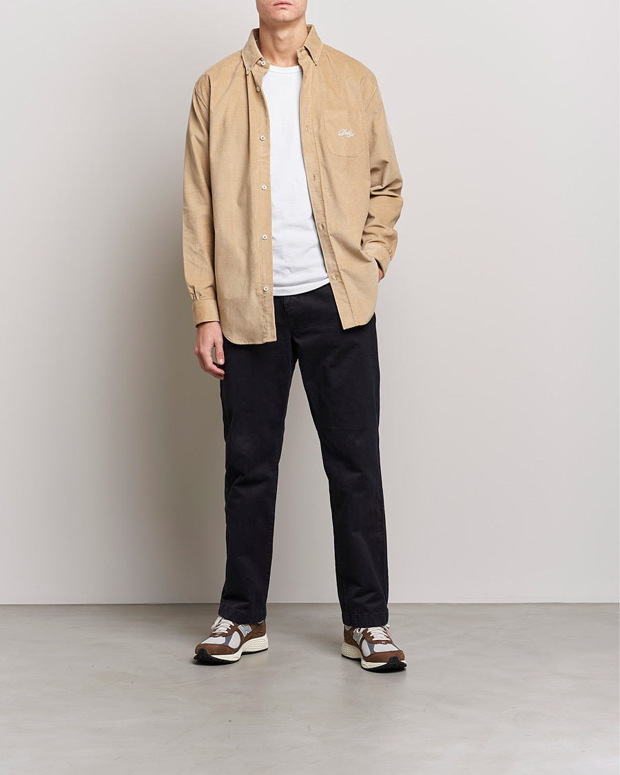 Homme | Chemises | Drôle de Monsieur | Corduroy Oversize Shirt Beige