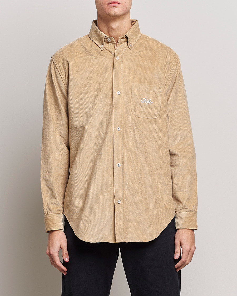 Homme | Chemises | Drôle de Monsieur | Corduroy Oversize Shirt Beige