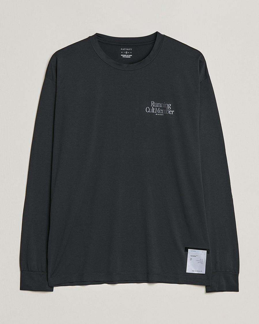 Homme | T-shirts | Satisfy | AuraLite Long Sleeve T-Shirt Black