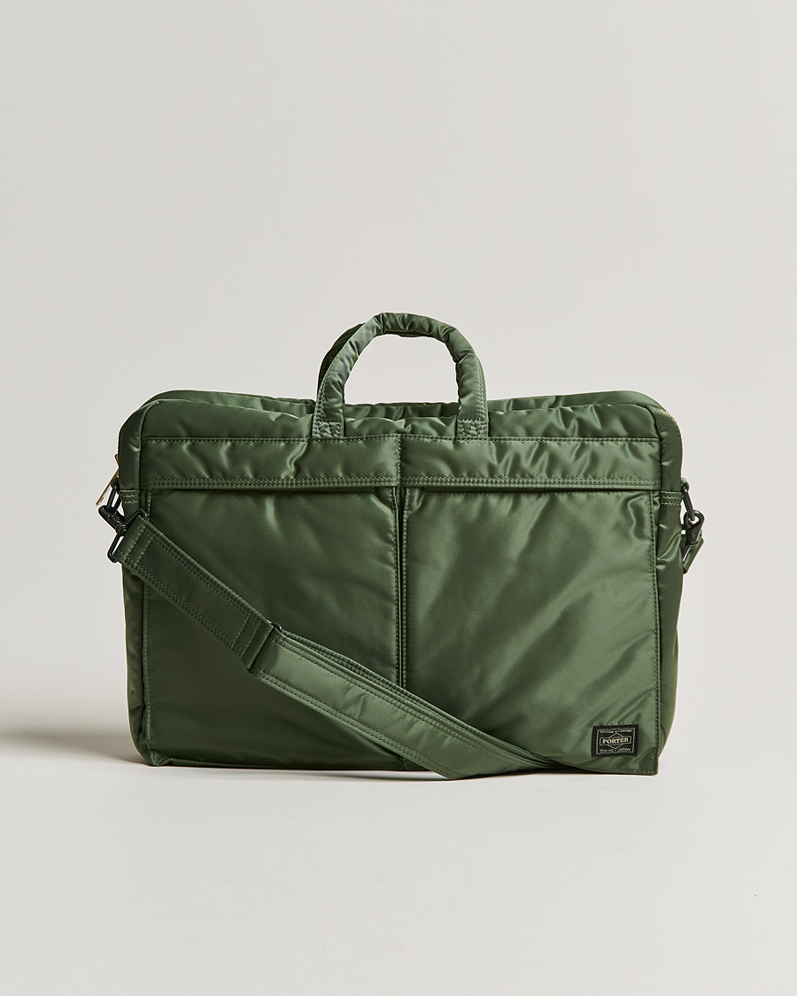 Homme | Porter-Yoshida & Co. Tanker 2Way Briefcase Sage Green | Porter-Yoshida & Co. | Tanker 2Way Briefcase Sage Green