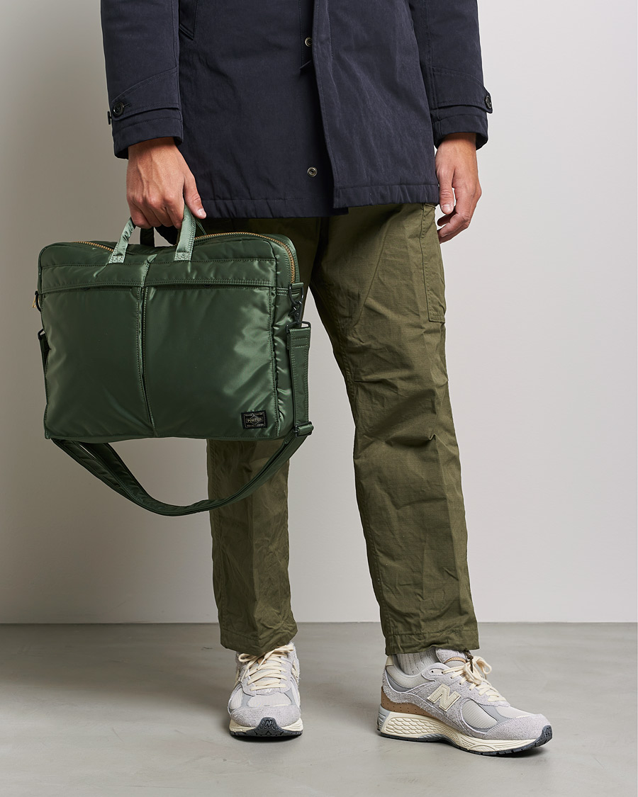 Homme | Porter-Yoshida & Co. Tanker 2Way Briefcase Sage Green | Porter-Yoshida & Co. | Tanker 2Way Briefcase Sage Green
