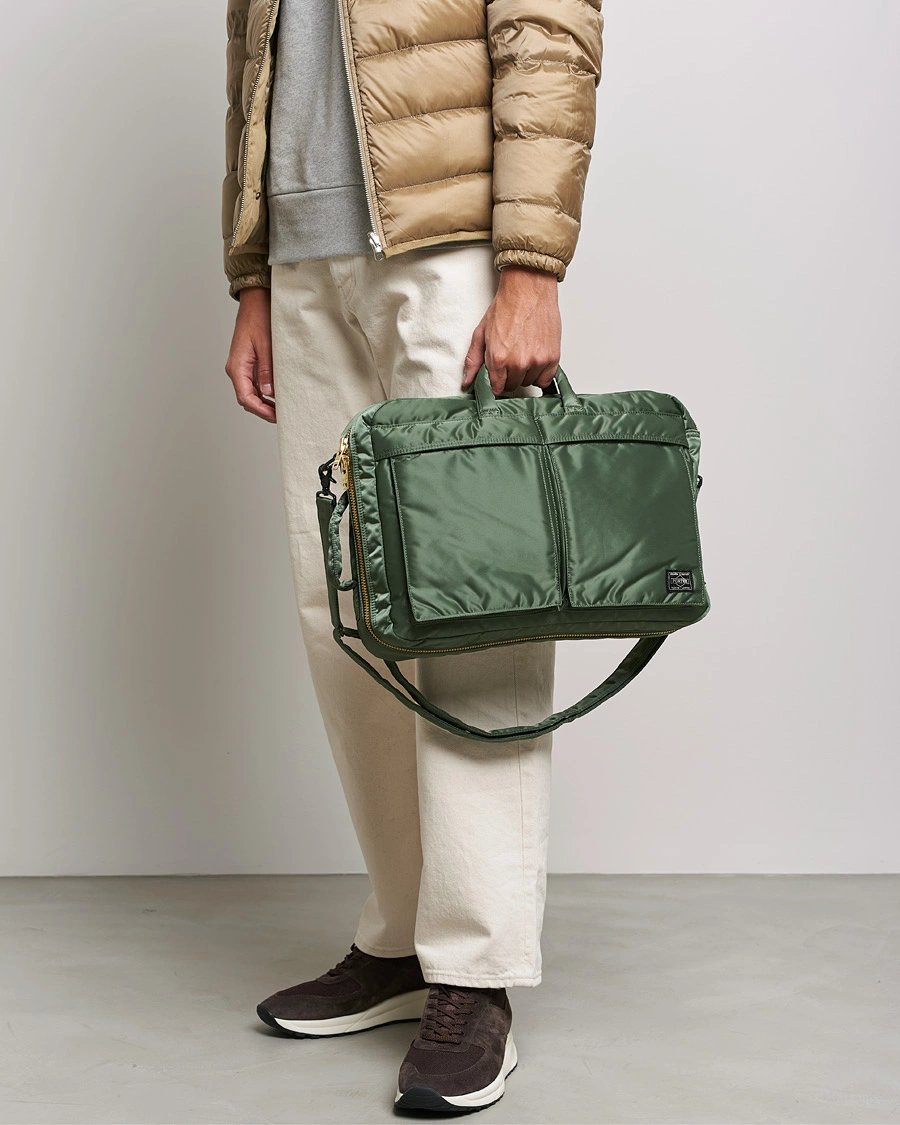 Homme | Sections | Porter-Yoshida & Co. | Tanker 3Way Briefcase Sage Green