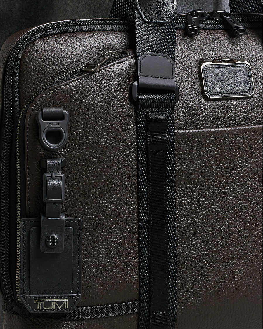 Homme | TUMI Alpha Bravo Acadamy Leather Brief Dark Brown | TUMI | Alpha Bravo Acadamy Leather Brief Dark Brown