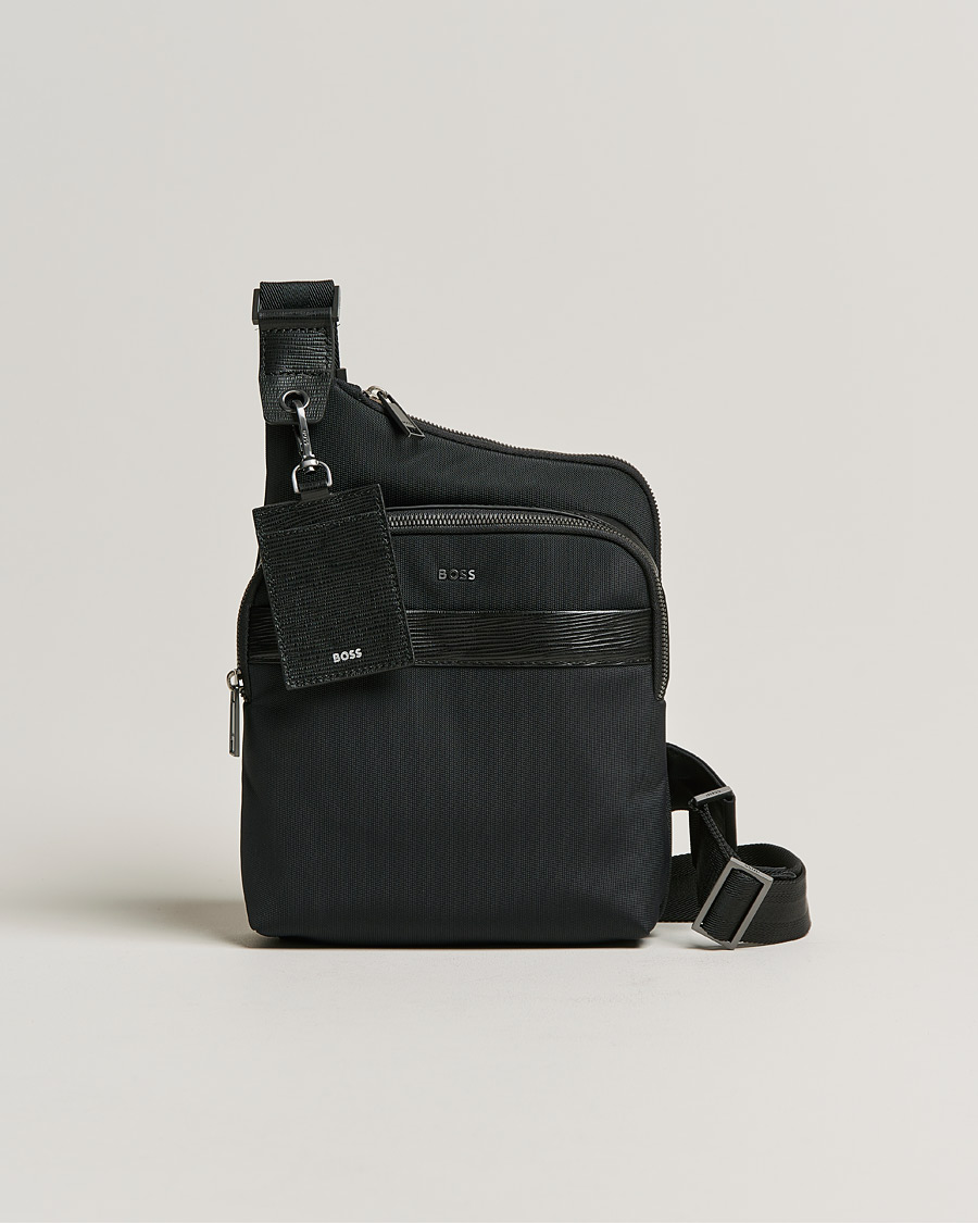 Homme | First Class Crossbody Bag Black | BOSS BLACK | First Class Crossbody Bag Black