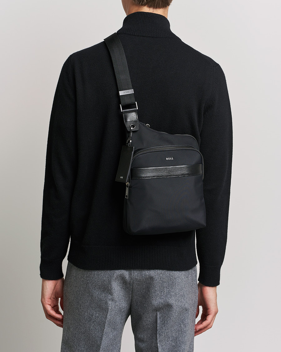 Homme | First Class Crossbody Bag Black | BOSS BLACK | First Class Crossbody Bag Black