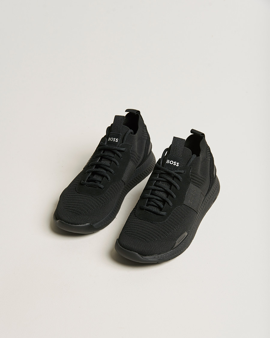 Homme | Baskets Noires | BOSS BLACK | Titanium Running Sneaker Black
