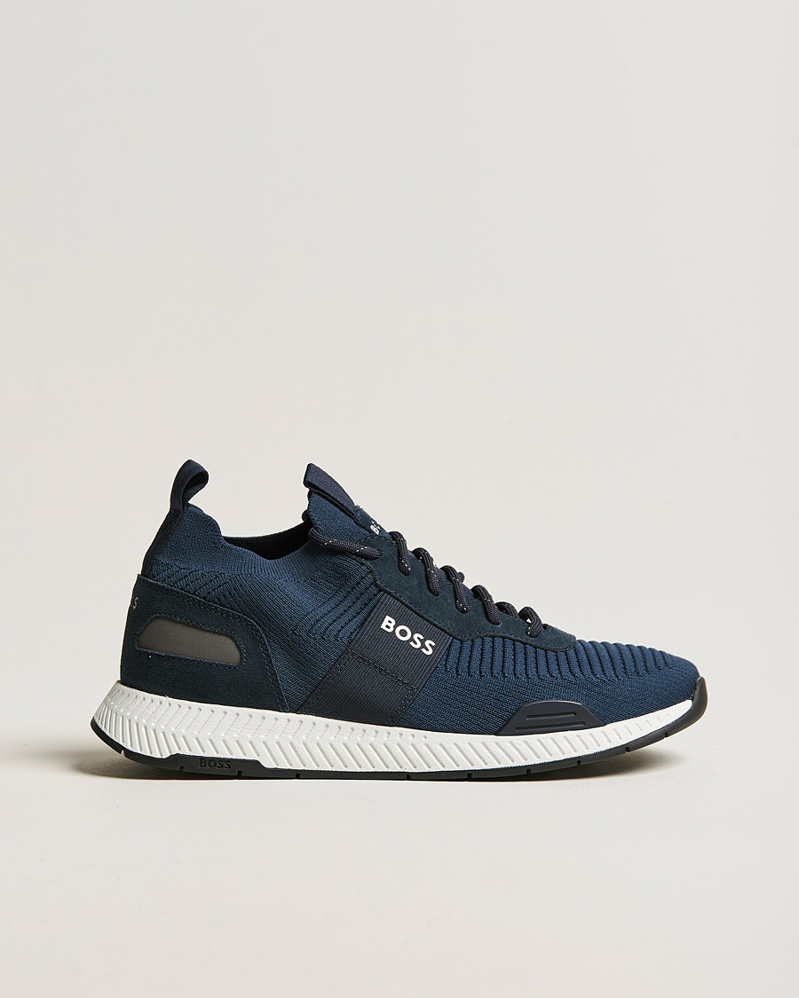 Homme | Titanium Running Sneaker Dark Blue | BOSS BLACK | Titanium Running Sneaker Dark Blue