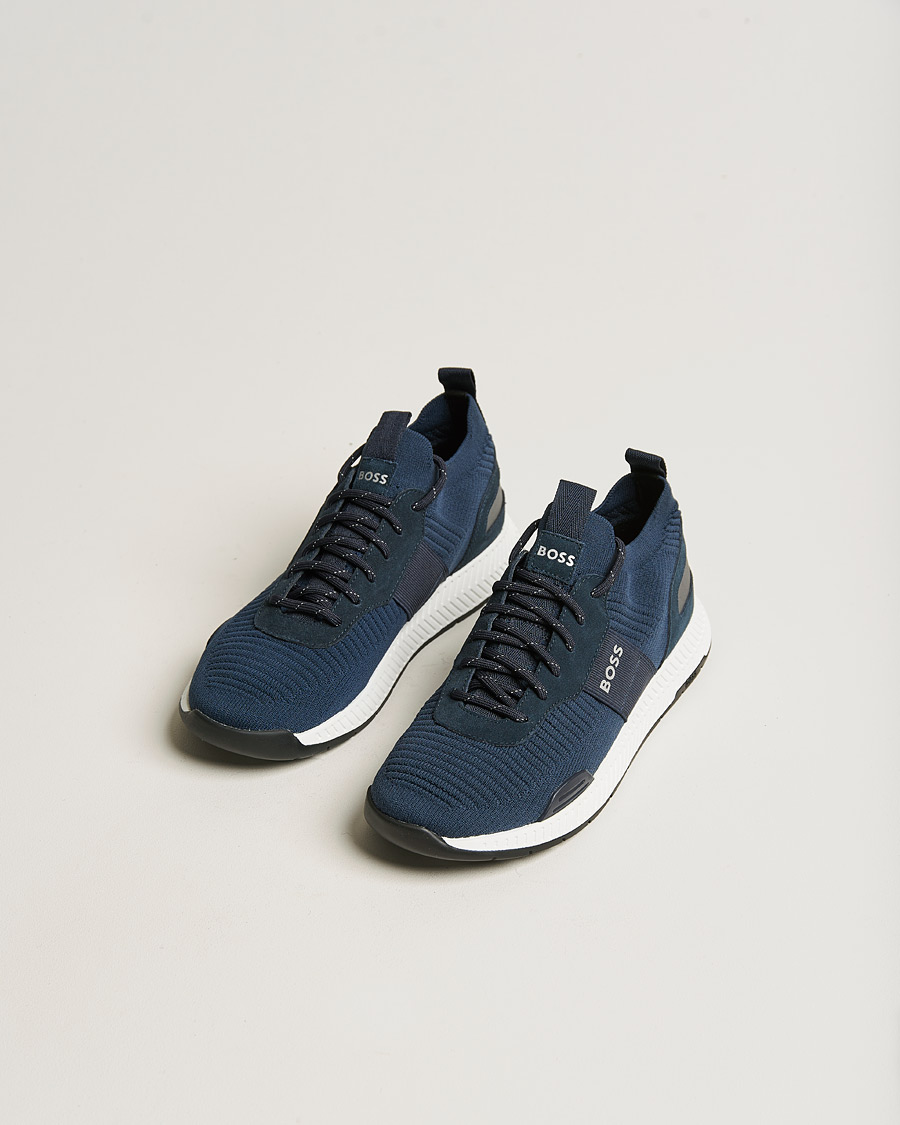 Homme | Titanium Running Sneaker Dark Blue | BOSS BLACK | Titanium Running Sneaker Dark Blue