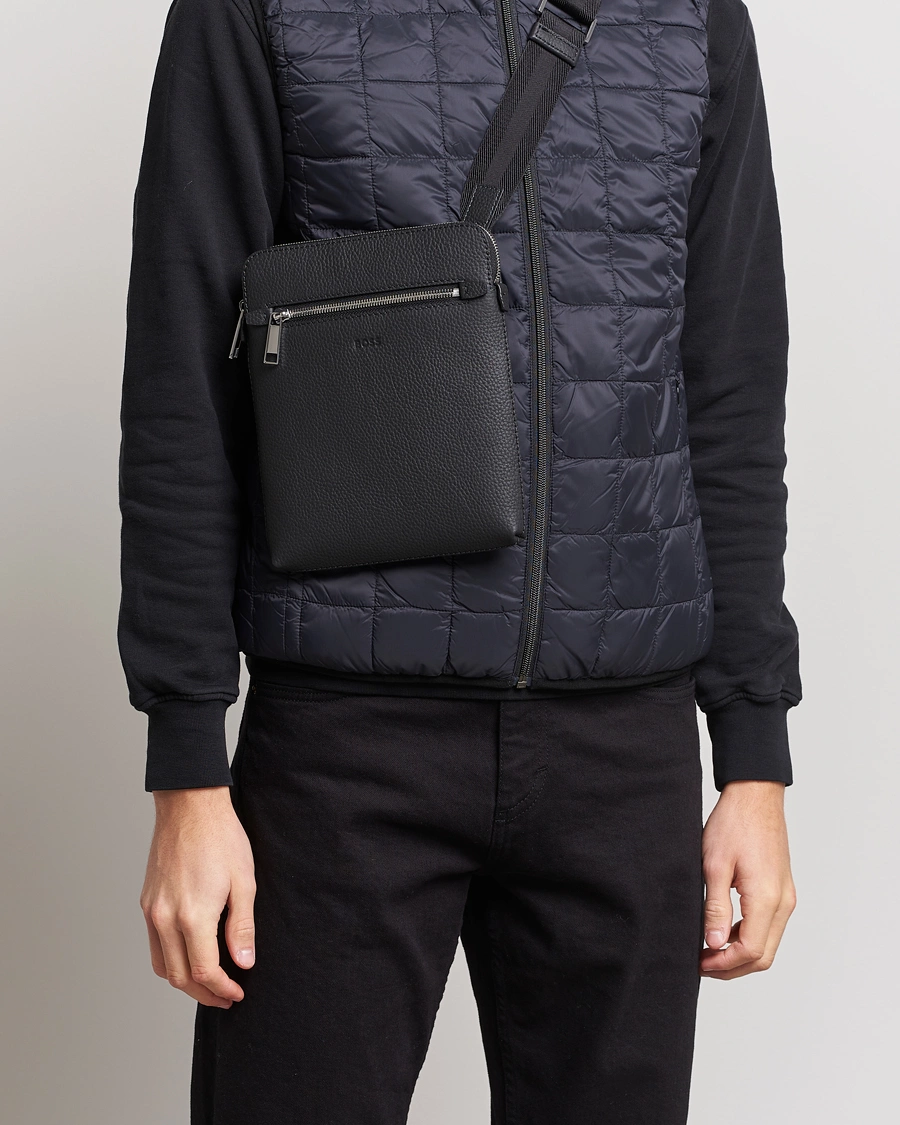 Homme |  | BOSS BLACK | Crosstown Leather Bag Black